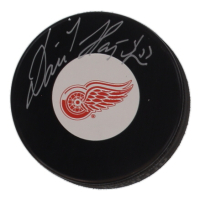 Dominik Hasek Signed Red Wings Logo Hockey Puck (COJO) at PristineAuction.com