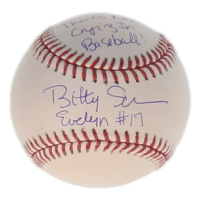Bitty Schram Signed OML Baseball Inscribed "Evelyn" & "There's No Crying In Baseball!" (Schwartz) at PristineAuction.com