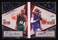 Gary Payton / Allen Iverson 2025 Leaf History Book Sports Edition Chapter 2 Match Book Blue #MB10 #4/5 at PristineAuction.com