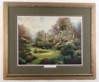 "Gardens Beyond Spring Gate III" LE Custom Framed Lithograph By Thomas Kinkade at PristineAuction.com