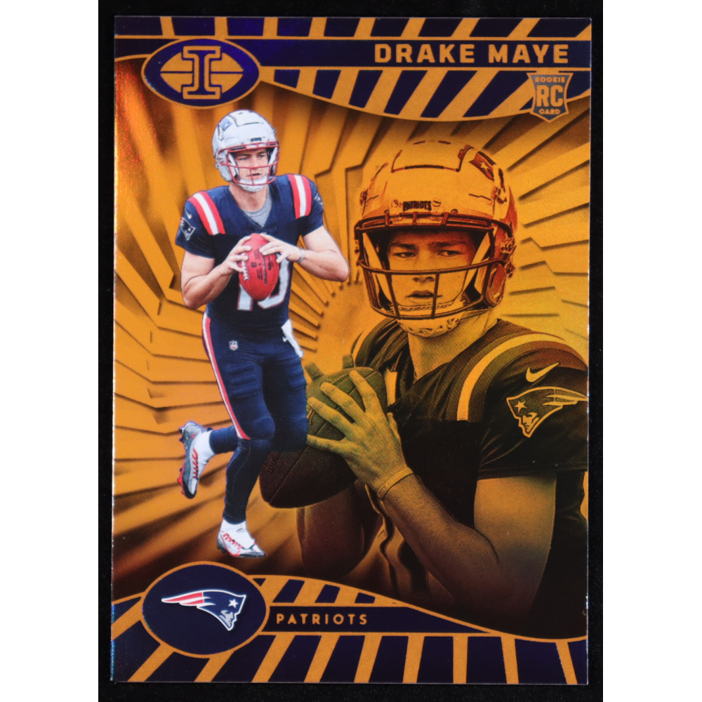 Drake Maye 2024 Panini Illusions Trophy Collection Orange #59 RC at PristineAuction.com