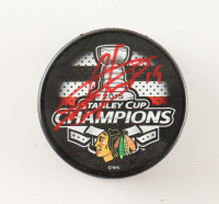 Jonathan Toews Signed Blackhawks 2015 Stanley Cup Logo Hockey Puck (Schwartz) at PristineAuction.com