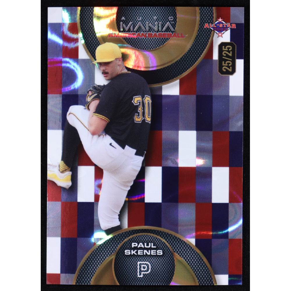 Paul Skenes 2024 Wild Card AutoMania American Baseball All Star #AMAC-PS RC #25/25 at PristineAuction.com