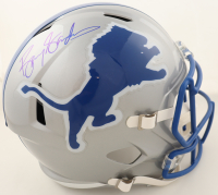 Barry Sanders Signed Lions Throwback Full Size Speed Helmet (Schwartz) at PristineAuction.com