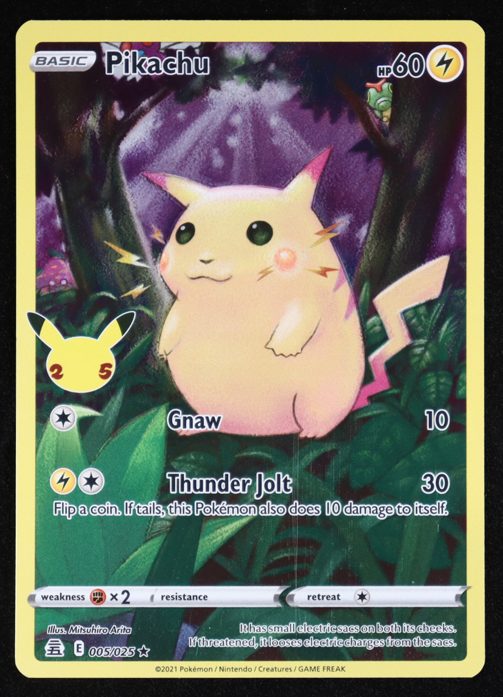 Pikachu 2021 Pokemon Celebrations Holo #005 at PristineAuction.com Pikachu 2021 Pokemon Celebrations Holo #005 at PristineAuction.com