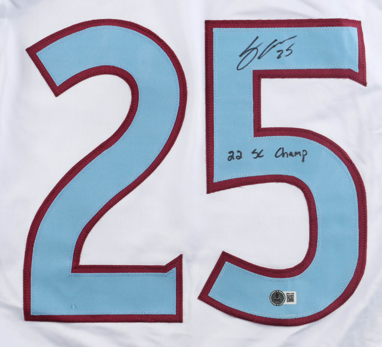 Logan O'Connor Signed Jersey Inscribed "22 SC Champ" (Beckett) at PristineAuction.com Logan O'Connor Signed Jersey Inscribed "22 SC Champ" (Beckett) at PristineAuction.com