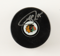 Andrew Shaw Signed Blackhawks Logo Hockey Puck (Schwartz) at PristineAuction.com