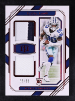 CeeDee Lamb 2020 Panini National Treasures Rookie Dual Materials Red Jersey Number #24 #66/88 RC at PristineAuction.com