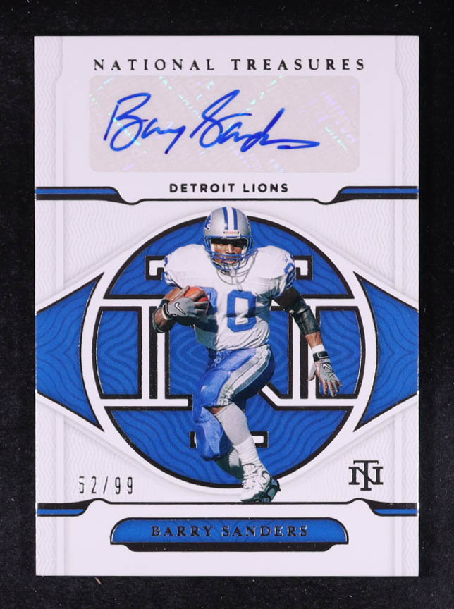 Barry Sanders 2021 Panini National Treasures Signatures #9 #52/99 at PristineAuction.com Barry Sanders 2021 Panini National Treasures Signatures #9 #52/99 at PristineAuction.com