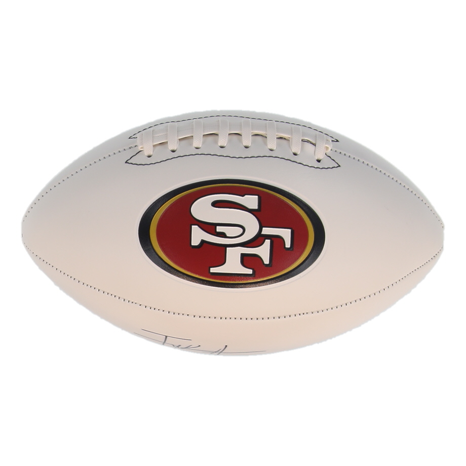 Frank Gore Signed 49ers Logo White Panel Football (Schwartz) at PristineAuction.com Frank Gore Signed 49ers Logo White Panel Football (Schwartz) at PristineAuction.com