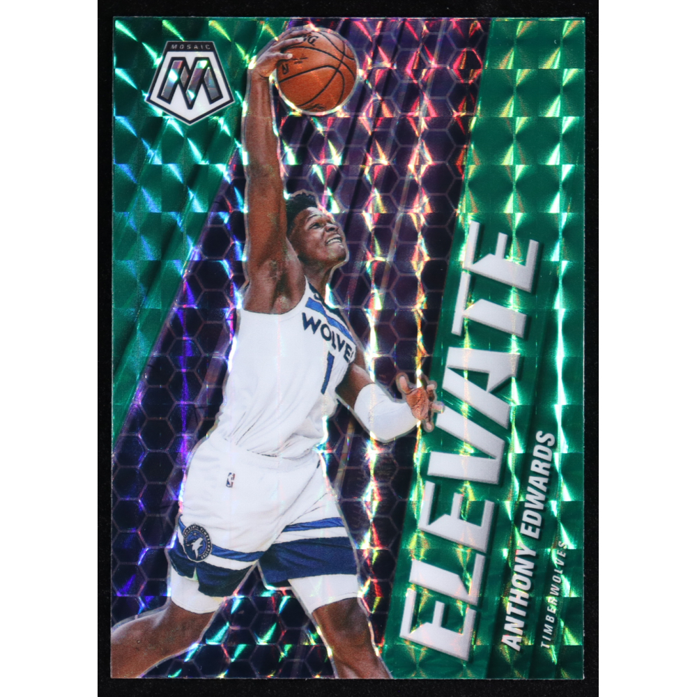 Anthony Edwards 2020-21 Panini Mosaic Elevate Green #12 RC at PristineAuction.com