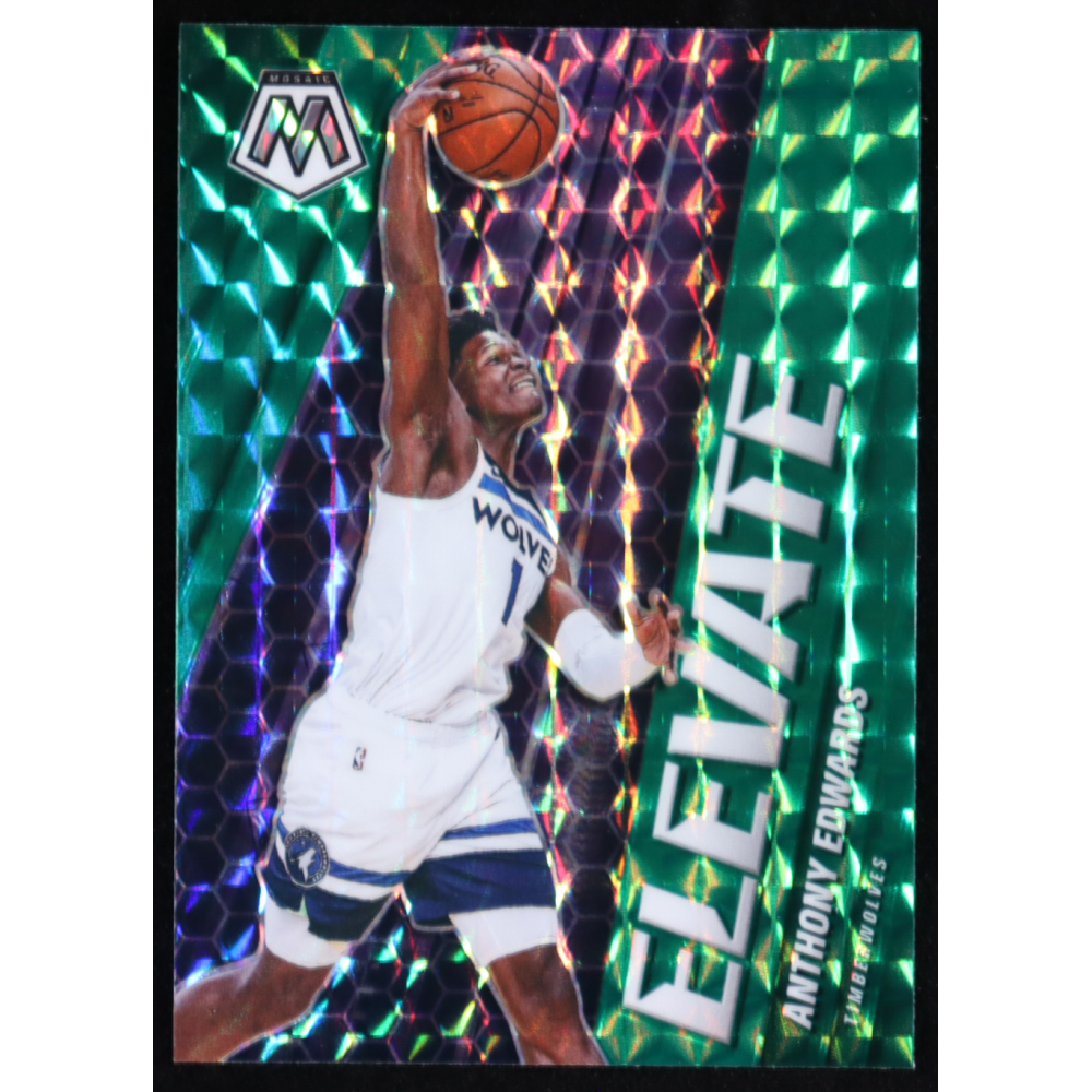 Anthony Edwards 2020-21 Panini Mosaic Elevate Green #12 RC at PristineAuction.com