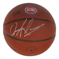 Dennis Rodman Signed Pistons Logo Basketball (Schwartz) at PristineAuction.com