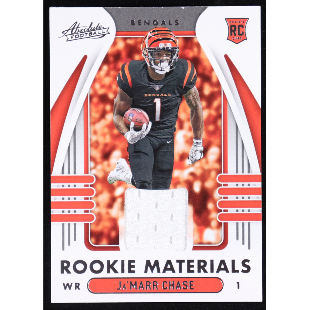 Ja'Marr Chase 2021 Panini Absolute Rookie Materials #ARM-JMC RC at PristineAuction.com