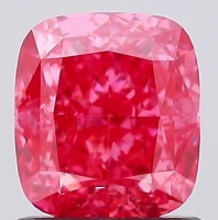 1.24 Carats Lab Grown FANCY VIVID PINK Diamond Loose VS2 | $2,500 Estimated Retail Value (UGL & IGI Certs) | Cushion Cut at PristineAuction.com