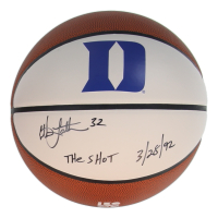 Christian Laettner Signed Duke Logo Basketball Inscribed "The Shot 3-28-92" (Schwartz) at PristineAuction.com