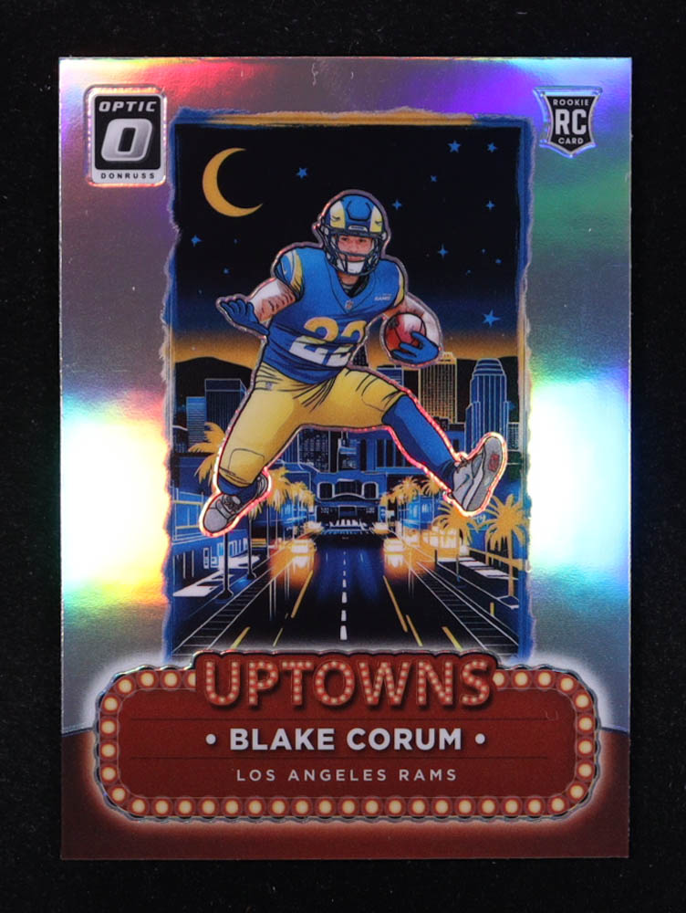 Blake Corum 2024 Donruss Optic Uptowns #14 RC at PristineAuction.com Blake Corum 2024 Donruss Optic Uptowns #14 RC at PristineAuction.com