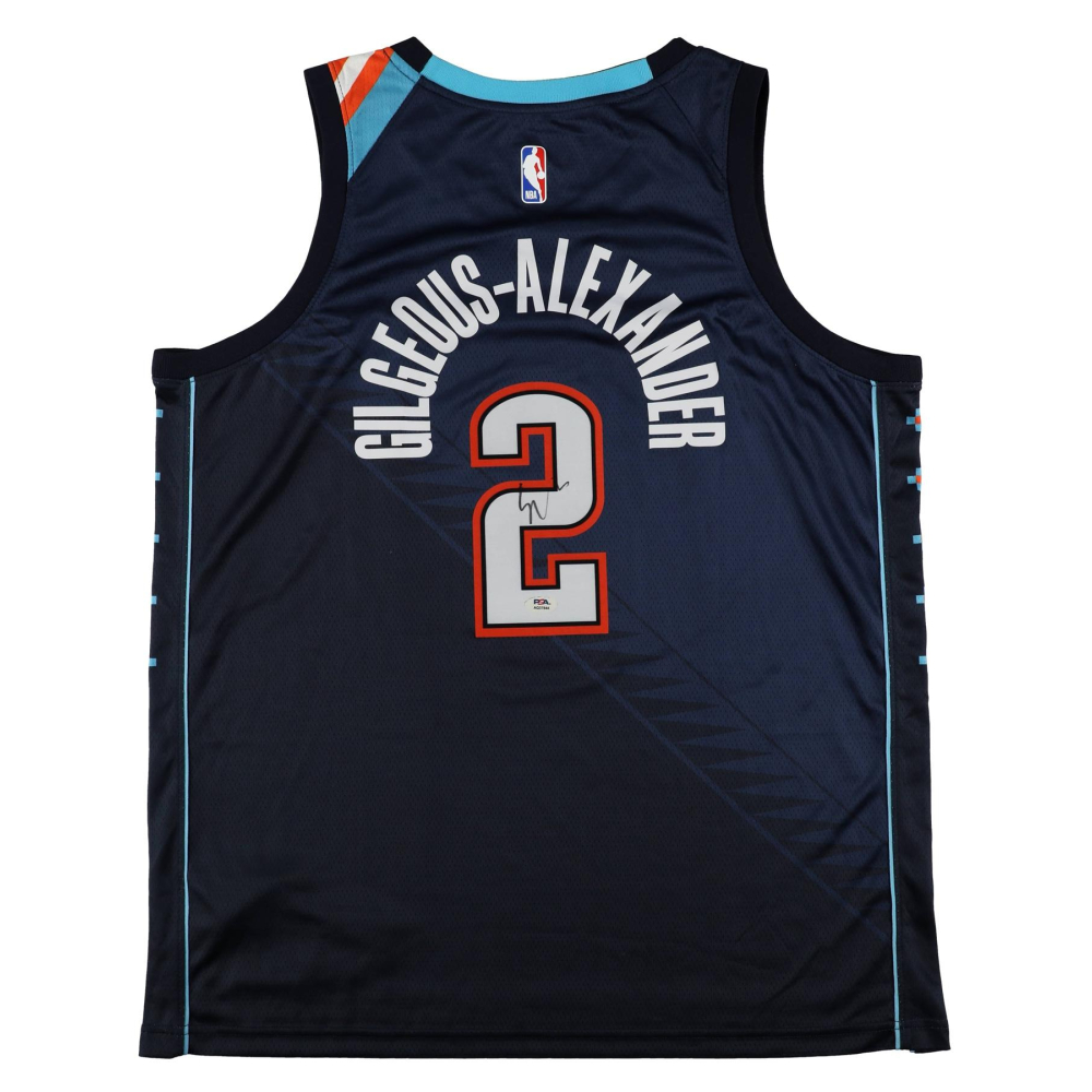 Shai Gilgeous-Alexander Signed Thunder Nike Authentic Jersey (PSA) at PristineAuction.com