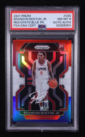 Brandon Boston Jr. Signed 2021-22 Panini Prizm Prizms Red White and Blue #330 RC (PSA 8) at PristineAuction.com