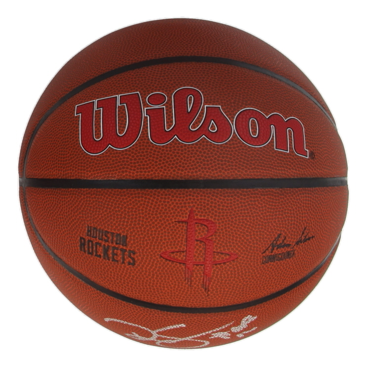 Ralph Sampson Signed Rockets Logo NBA Basketball Inscribed "HOF'12" (Schwartz) at PristineAuction.com Ralph Sampson Signed Rockets Logo NBA Basketball Inscribed "HOF'12" (Schwartz) at PristineAuction.com