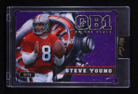Steve Young 2024 Wild Card QB1 On The Clock Purple Red Cross Hatch Foil #OCW-PL-SY2 #08/15 at PristineAuction.com