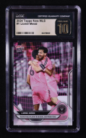 Lionel Messi 2024 Topps Now MLS #1 (CGC Pristine Black Label 10) at PristineAuction.com