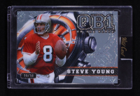 Steve Young 2024 Wild Card QB1 On The Clock Platinum Orange Cross Hatch Foil #OCW-PT-SY2 #16/18 at PristineAuction.com