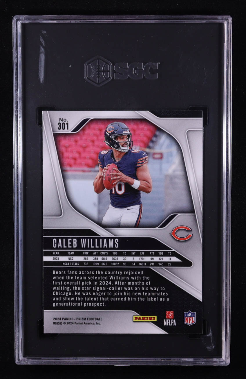 Caleb Williams 2024 Panini Prizm #301 RC (SGC 9.5) at PristineAuction.com Caleb Williams 2024 Panini Prizm #301 RC (SGC 9.5) at PristineAuction.com