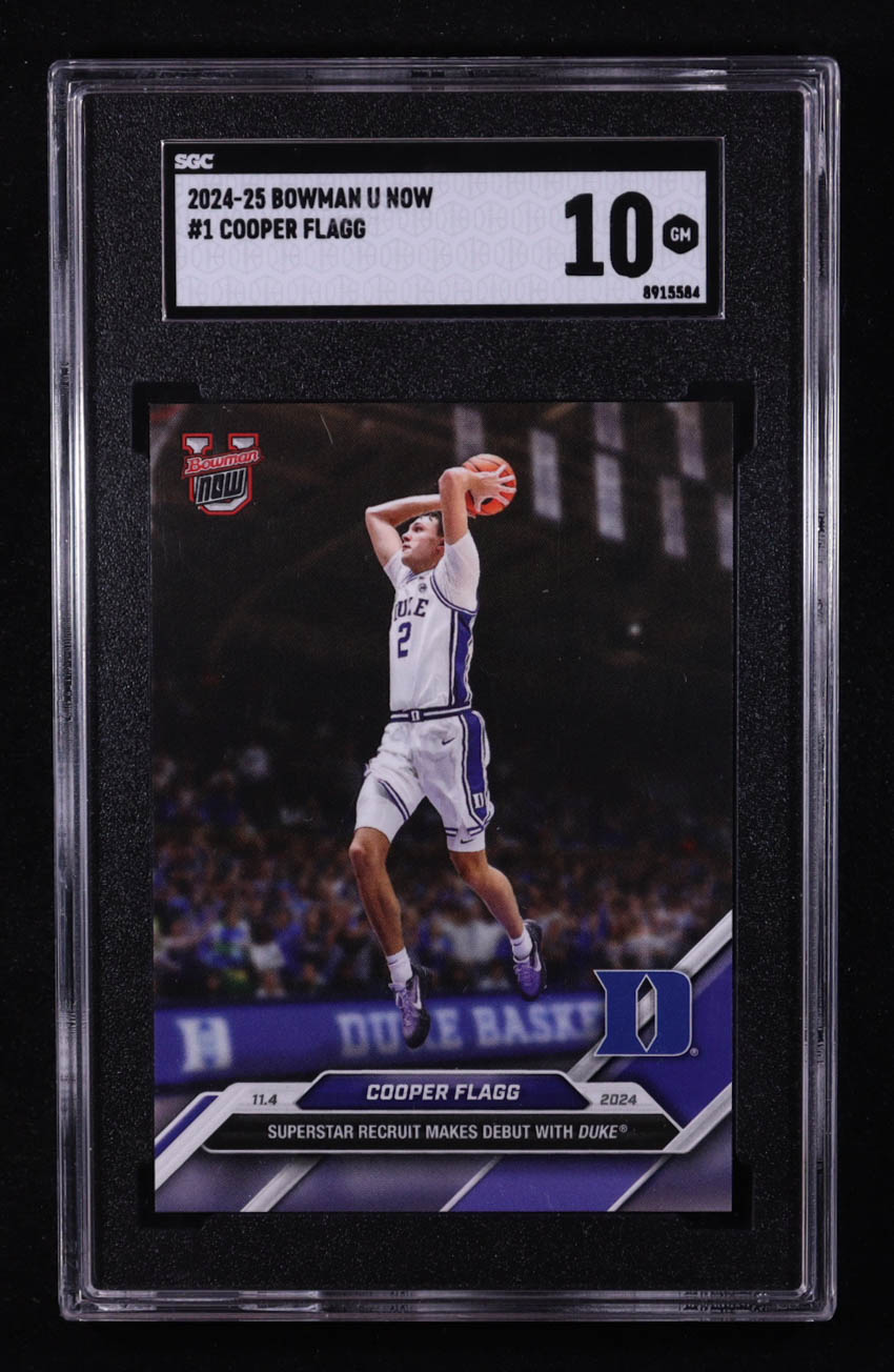 Cooper Flagg 2024-25 Bowman University Now #1 (SGC 10) at PristineAuction.com Cooper Flagg 2024-25 Bowman University Now #1 (SGC 10) at PristineAuction.com