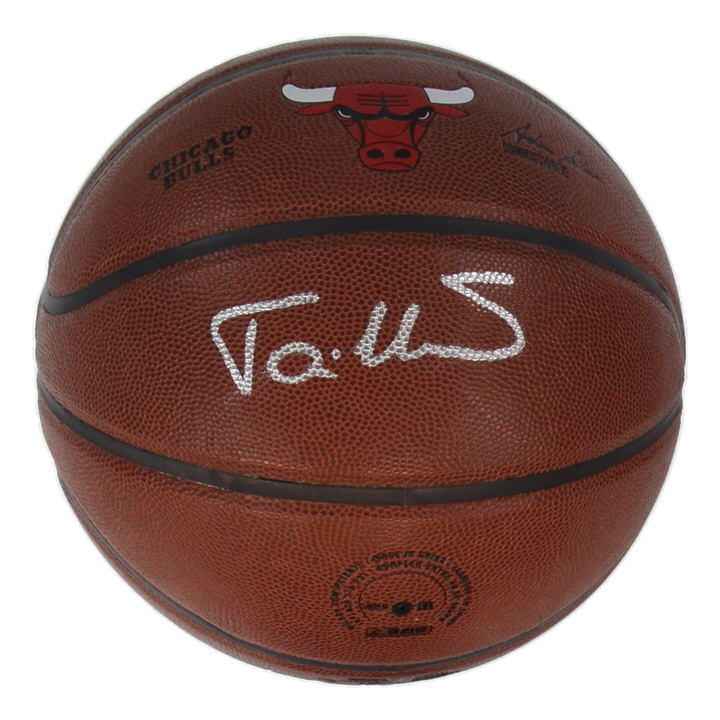 Toni Kukoc Signed Bulls Logo Basketball (Schwartz) at PristineAuction.com Toni Kukoc Signed Bulls Logo Basketball (Schwartz) at PristineAuction.com