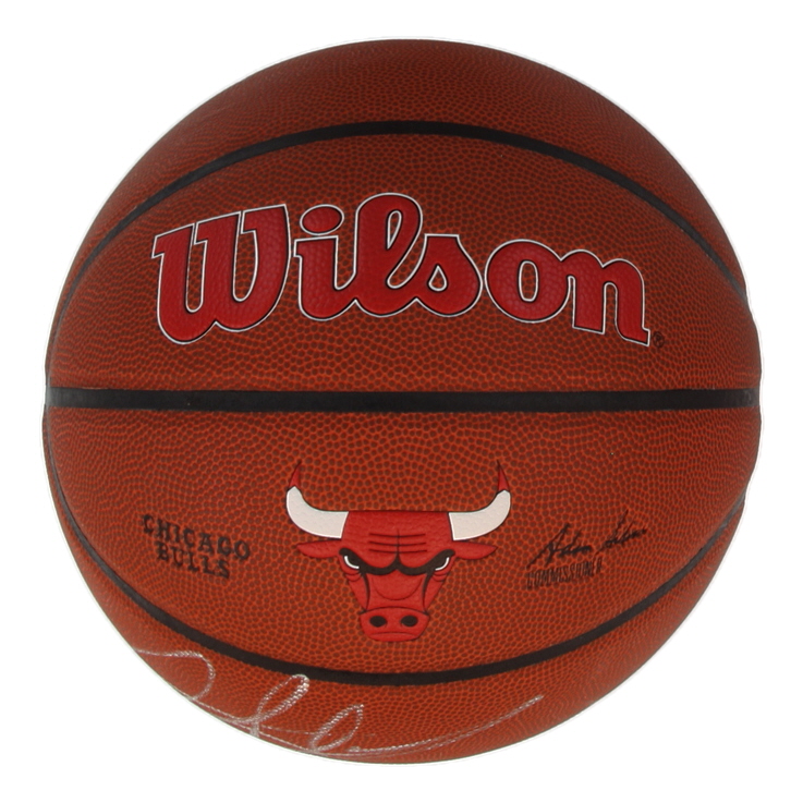 Dennis Rodman Signed Bulls Logo Basketball (Schwartz) at PristineAuction.com Dennis Rodman Signed Bulls Logo Basketball (Schwartz) at PristineAuction.com