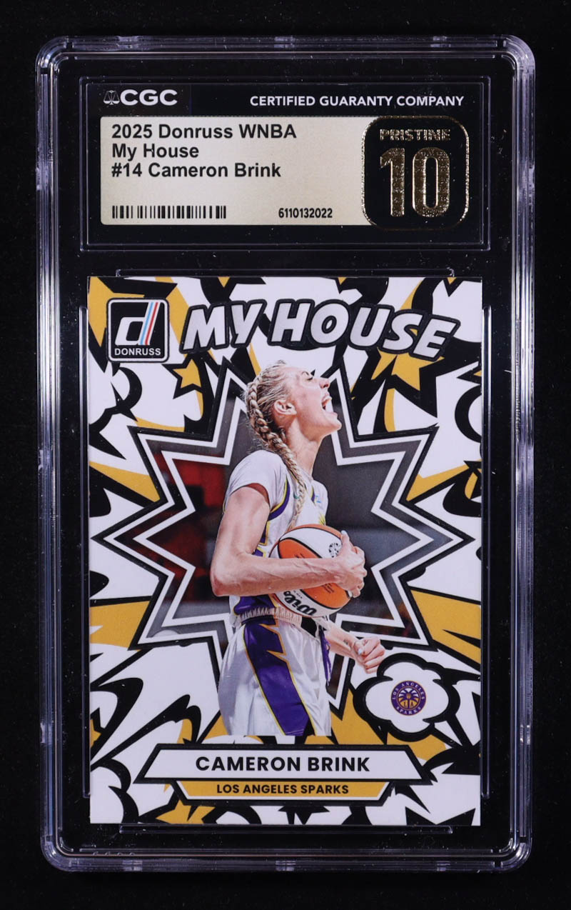 Cameron Brink 2025 Donruss WNBA My House #14 (CGC Pristine Black Label 10) at PristineAuction.com Cameron Brink 2025 Donruss WNBA My House #14 (CGC Pristine Black Label 10) at PristineAuction.com