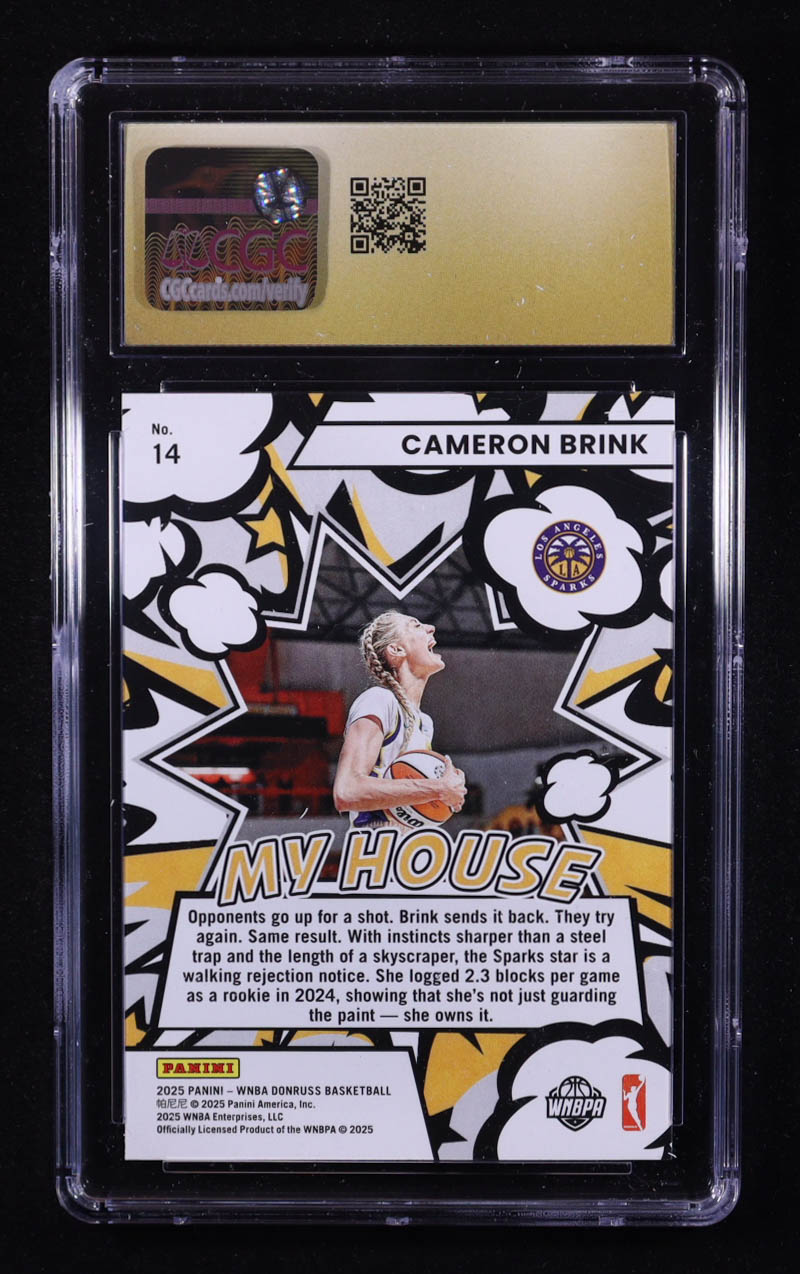 Cameron Brink 2025 Donruss WNBA My House #14 (CGC Pristine Black Label 10) at PristineAuction.com Cameron Brink 2025 Donruss WNBA My House #14 (CGC Pristine Black Label 10) at PristineAuction.com