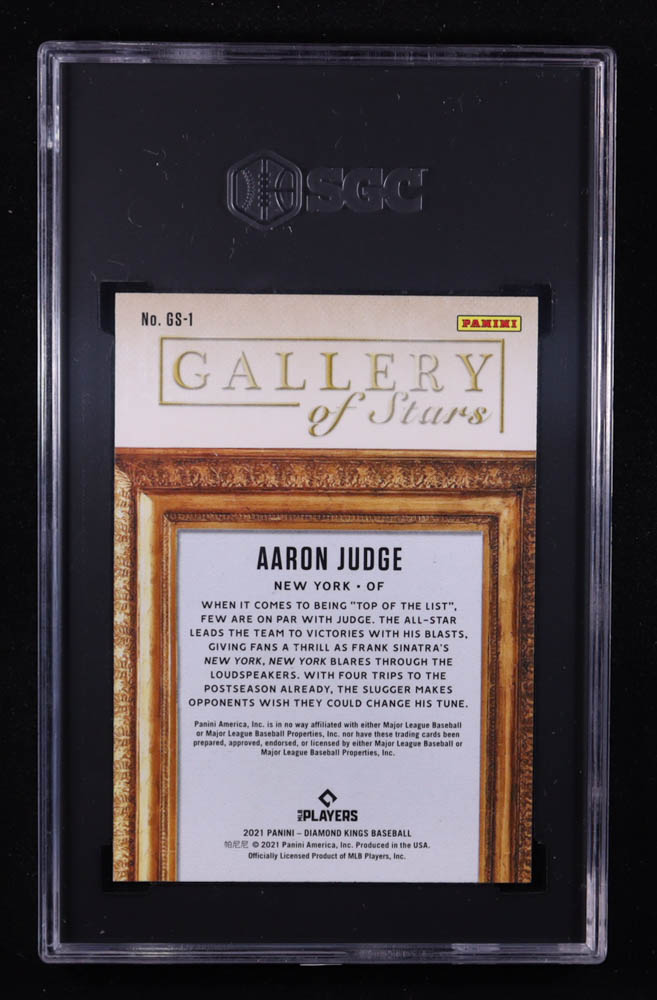 Aaron Judge 2021 Diamond Kings Gallery of Stars #1 (SGC 10) at PristineAuction.com Aaron Judge 2021 Diamond Kings Gallery of Stars #1 (SGC 10) at PristineAuction.com