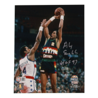 Alex English Signed Nuggets 8x10 Photo Inscribed "HOF 97" (Schwartz) at PristineAuction.com