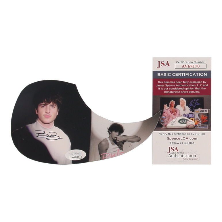 Benson Boone Signed "Pulse" Custom Insert Pickguard (JSA) at PristineAuction.com Benson Boone Signed "Pulse" Custom Insert Pickguard (JSA) at PristineAuction.com