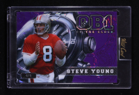 Steve Young 2024 Wild Card QB1 On The Clock Purple Platinum Lava #OCW-PL-SY2 #4/4 at PristineAuction.com