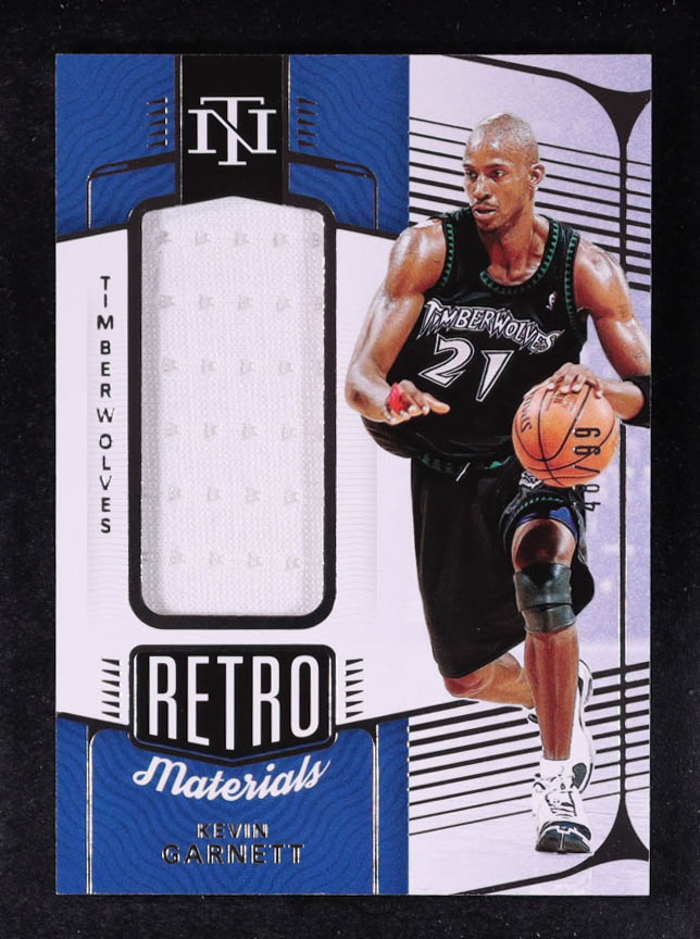 Kevin Garnett 2021-22 Panini National Treasures Retro Materials #26 #48/99 at PristineAuction.com Kevin Garnett 2021-22 Panini National Treasures Retro Materials #26 #48/99 at PristineAuction.com
