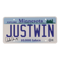 Emilio Estevez Signed "The Mighty Ducks" License Plate (Schwartz) at PristineAuction.com