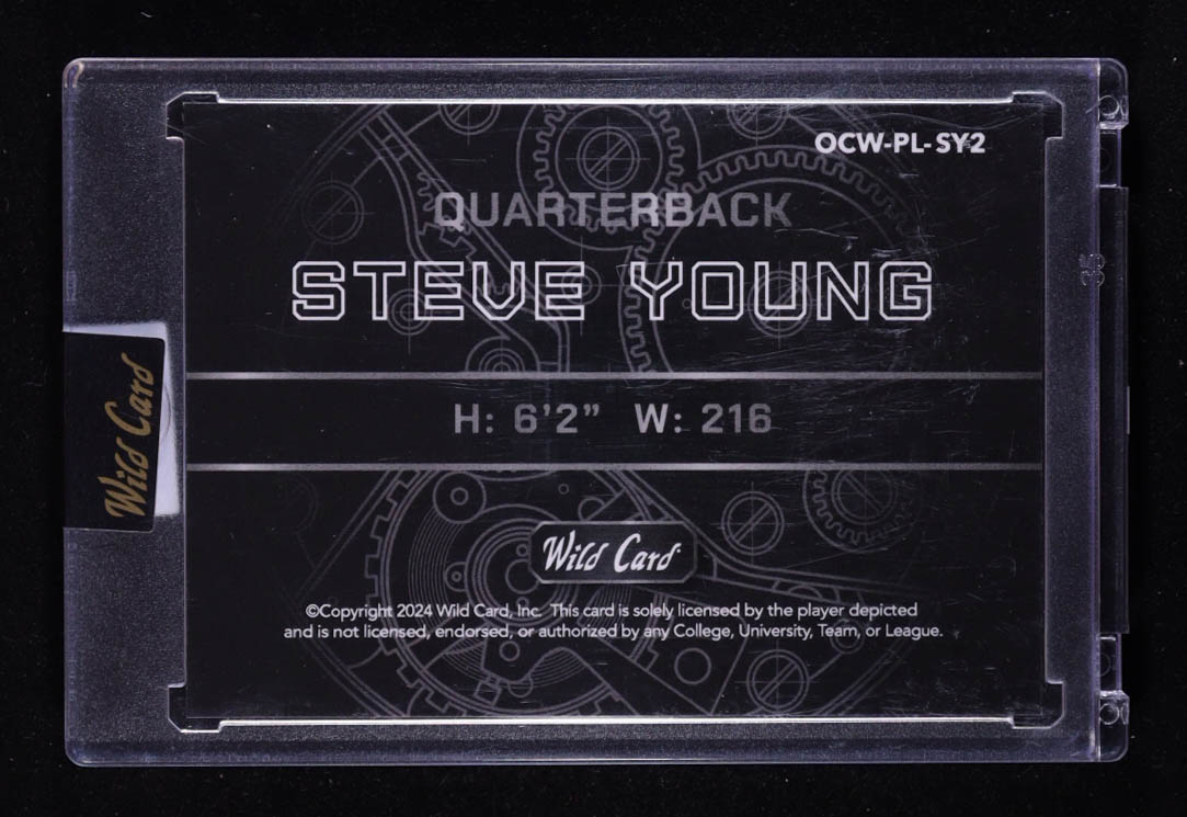 Steve Young 2024 Wild Card QB1 On The Clock Purple Green Donut Circles #OCW-PL-SY2 #12/18 at PristineAuction.com Steve Young 2024 Wild Card QB1 On The Clock Purple Green Donut Circles #OCW-PL-SY2 #12/18 at PristineAuction.com