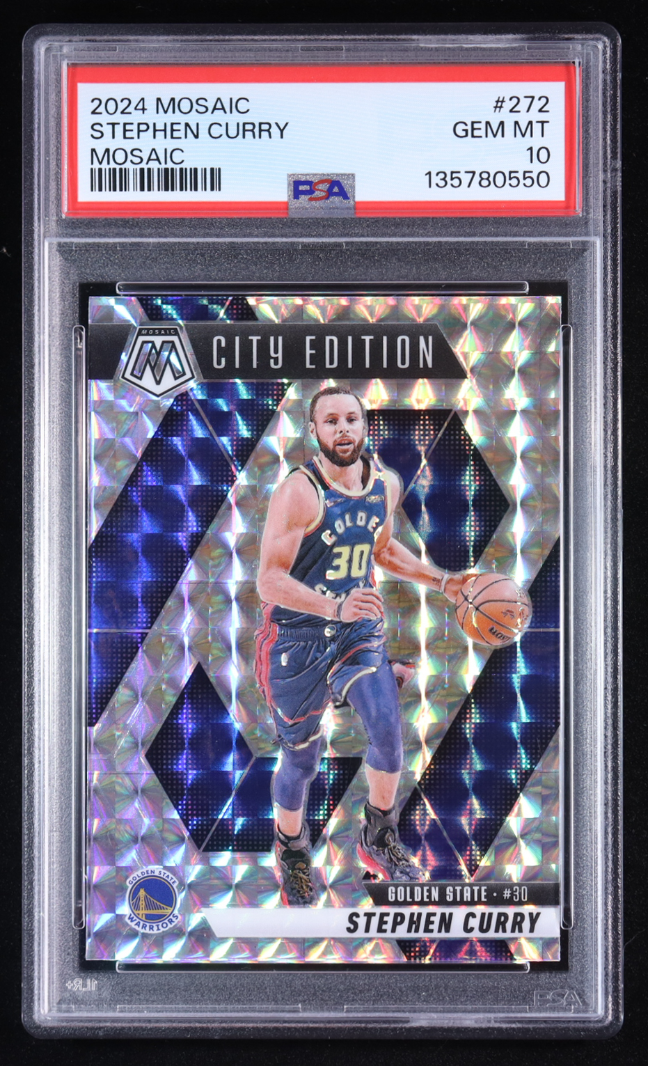 Stephen Curry 2024-25 Panini Mosaic Mosaic City Edition #272 (PSA 10) at PristineAuction.com Stephen Curry 2024-25 Panini Mosaic Mosaic City Edition #272 (PSA 10) at PristineAuction.com