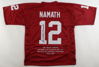 Joe "Willie" Namath Signed Career Highlight Stat Jersey (JSA) at PristineAuction.com