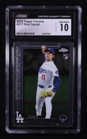 Roki Sasaki 2025 Topps Chrome #217 RC (CGC 10) at PristineAuction.com