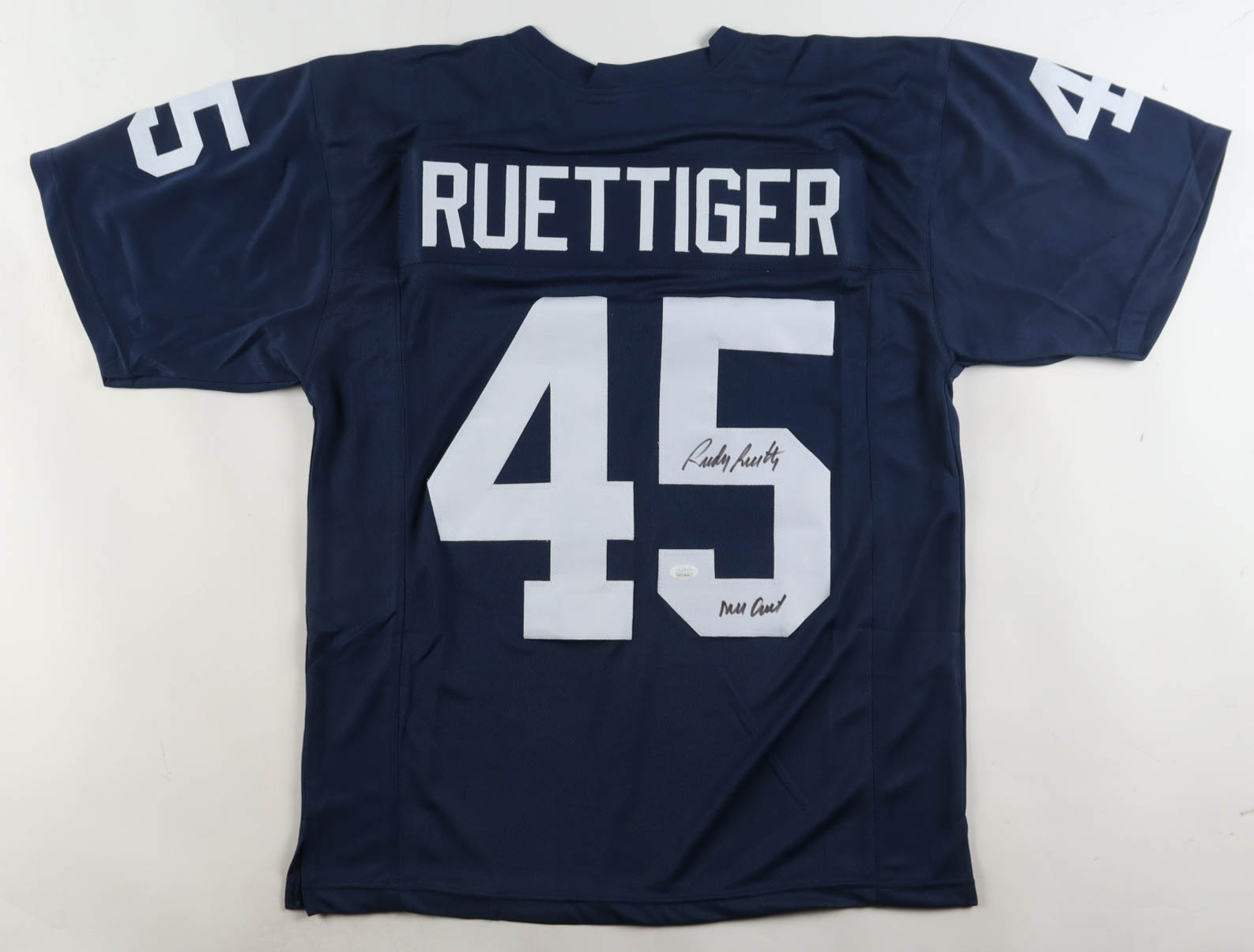 Rudy Ruettiger Signed Jersey Inscribed "Never Quit" (JSA) at PristineAuction.com Rudy Ruettiger Signed Jersey Inscribed "Never Quit" (JSA) at PristineAuction.com