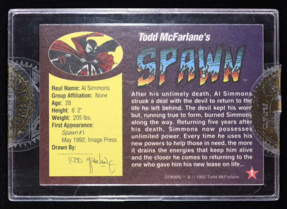 Spawn / McFarlane 1992-97 Wizard Magazine Series 1 #1B Gold at PristineAuction.com Spawn / McFarlane 1992-97 Wizard Magazine Series 1 #1B Gold at PristineAuction.com