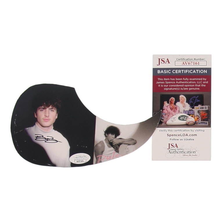 Benson Boone Signed "Pulse" Custom Insert Pickguard (JSA) at PristineAuction.com Benson Boone Signed "Pulse" Custom Insert Pickguard (JSA) at PristineAuction.com