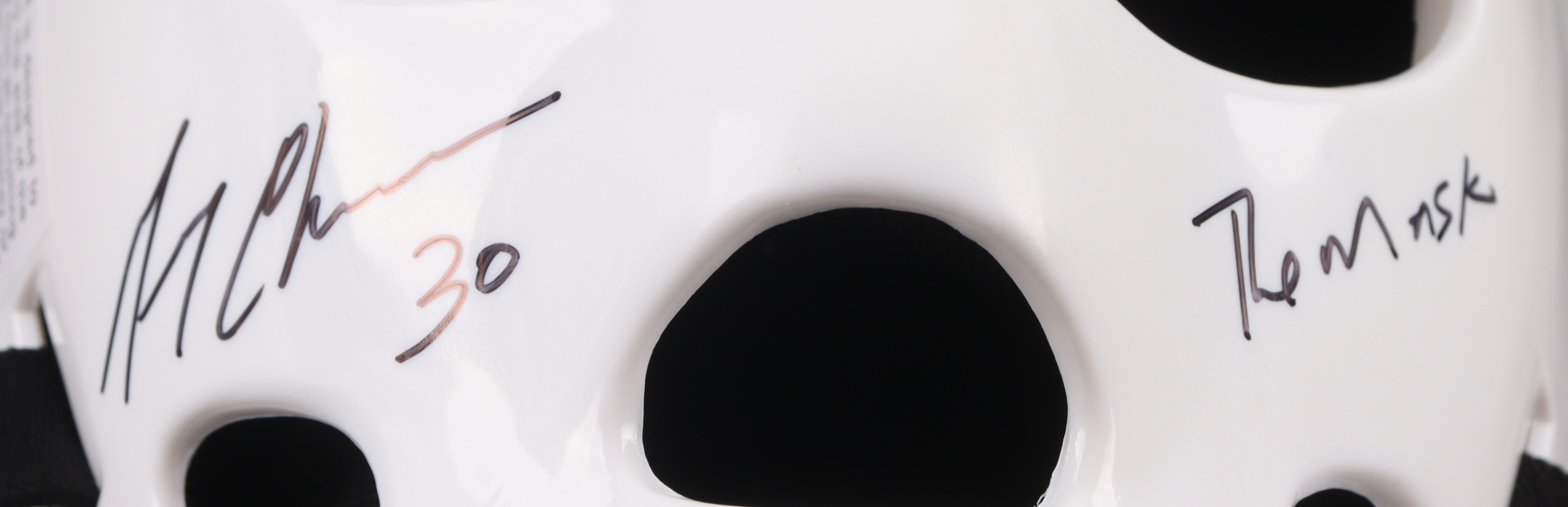 Gerry Cheevers Signed Throwback Hockey Goalie Mask Inscribed "The Mask" (Schwartz) at PristineAuction.com Gerry Cheevers Signed Throwback Hockey Goalie Mask Inscribed "The Mask" (Schwartz) at PristineAuction.com