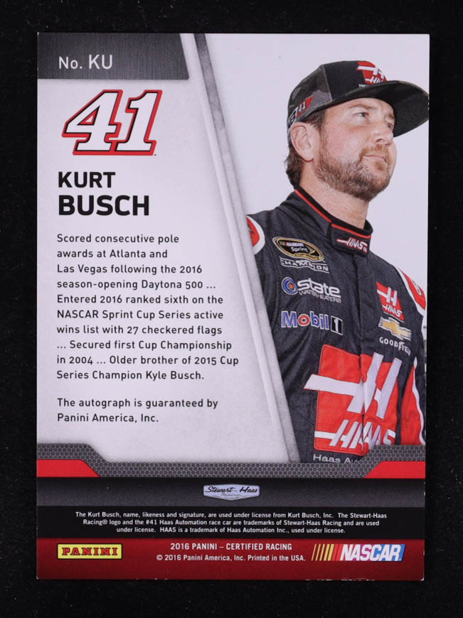 Kurt Busch 2016 Certified Signatures #14 #057/139 at PristineAuction.com Kurt Busch 2016 Certified Signatures #14 #057/139 at PristineAuction.com