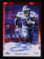 Emmitt Smith 2022 Leaf ITG Used Sports Once Upon A Time Red Foil Autographs #OUES1 #03/30 at PristineAuction.com