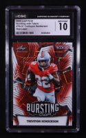 TreVeyon Henderson 2025 Leaf Vivid Bursting With Talent Laser Red #TB57 #1/1 (CGC 10) at PristineAuction.com